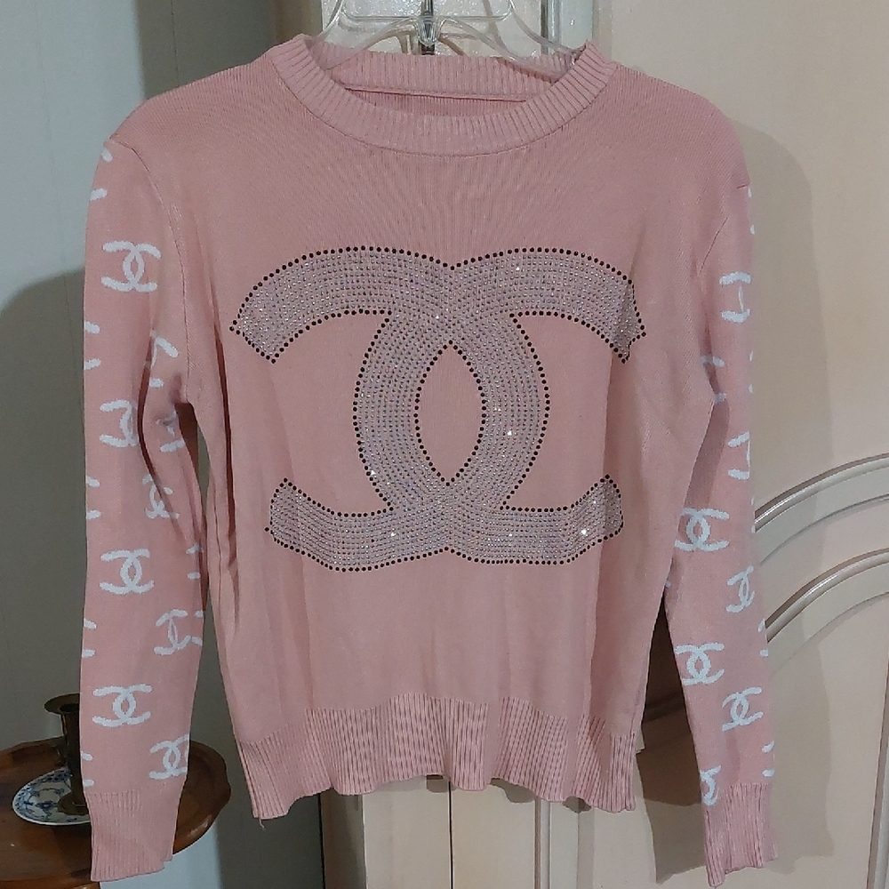 Pink Crew Neck Sweater